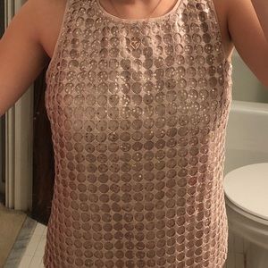 Gold Sequin Tank Top